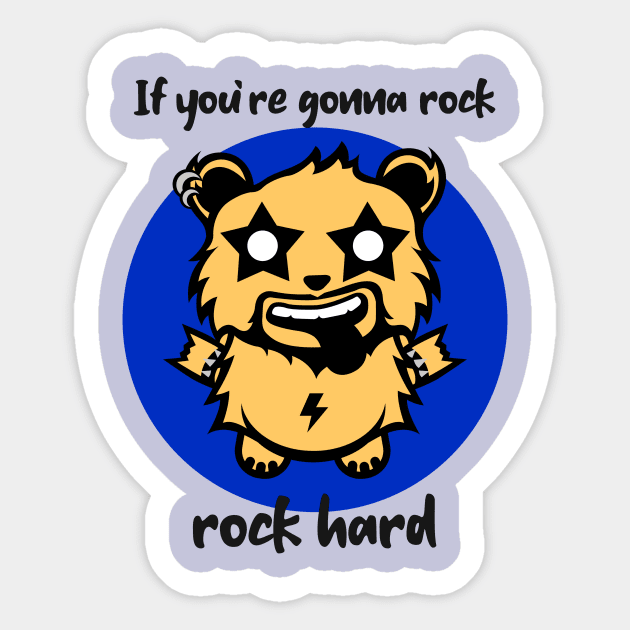 Rock Beary Hard Sticker by MCALTees